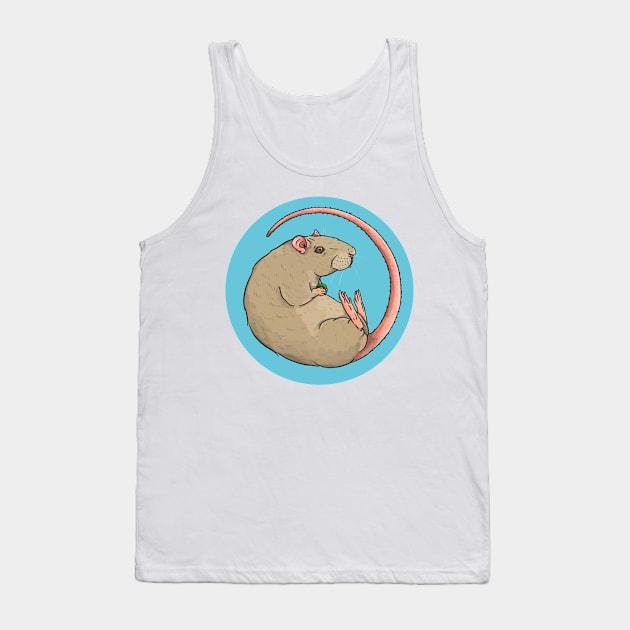 Fawn Pet Rat Illustration Tank Top by New World Aster 